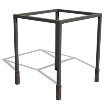 Pergola af pulverlakeret stål model firkantet 274 x 250 cm