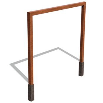 Pergola af cortenstål lige 300 cm