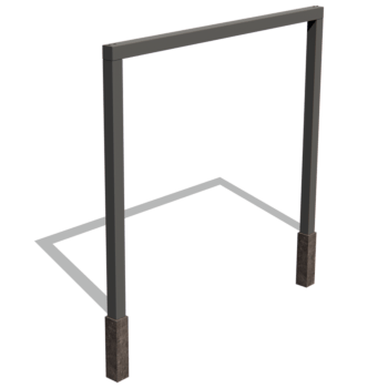 Pergola af pulverlakeret stål lige 300 cm