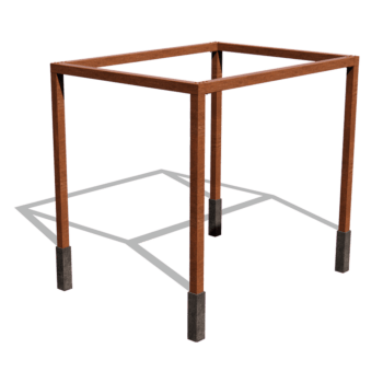 Pergola af cortenstål model firkantet 324 x 250 cm