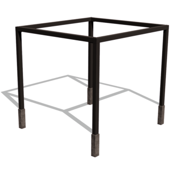 Pergola af pulverlakeret stål model firkantet 324 x 300 cm