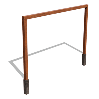 Pergola af cortenstål lige 400 cm
