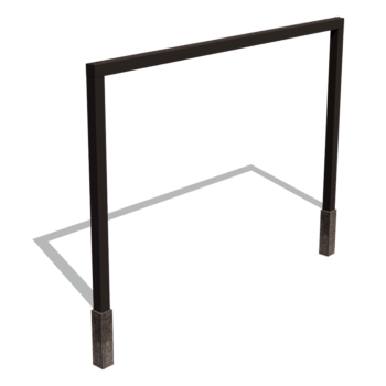 Pergola af pulverlakeret stål lige 400 cm