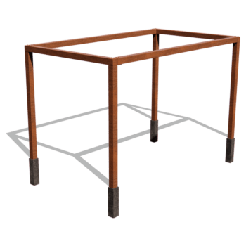 Pergola af cortenstål model firkantet 424 x 250 cm