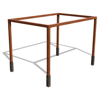 Pergola af cortenstål model firkantet 424 x 300 cm