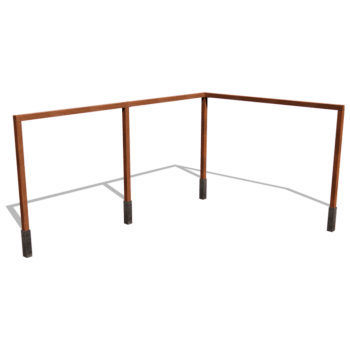 Pergola af cortenstål hjørnekombination 600 x 412 cm