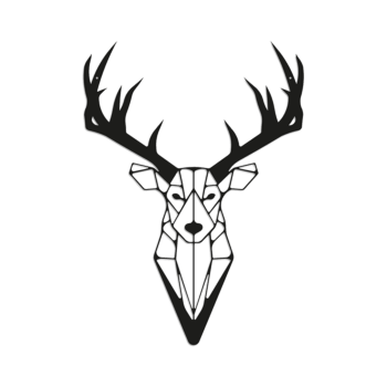 Vægdekoration af metal Rensdyr