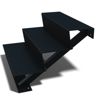 Sort have trappe New York 3 trappsteg (bredde 120 cm)