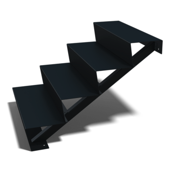 Sort have trappe New York 4 trappsteg (bredde 120 cm)