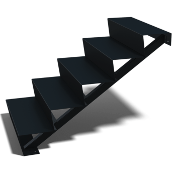Sort have trappe New York 5 trappsteg (bredde 120 cm)