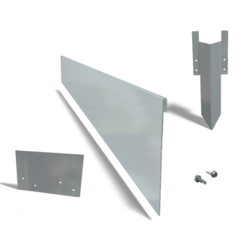 Bedkant af galvaniseret stål valset 13 cm komplet sæt pr. 15 meter