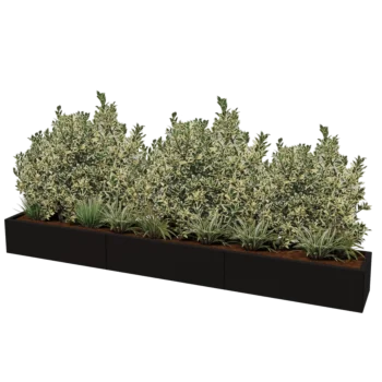 Stål plantekasse XXL - Rektangel - 300 x 40 x 40 cm - Andre RAL-farve - Uden bundplade