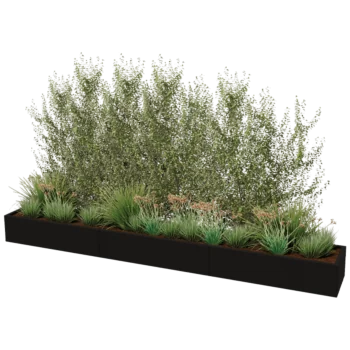 Stål plantekasse XXL - Rektangel - 360 x 50 x 40 cm - Andre RAL-farve - Uden bundplade