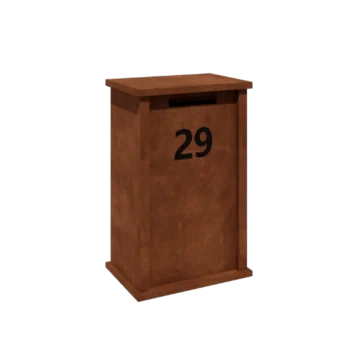 Cortenstål postkasse - Arizona M - 60 x 40 x 100 cm