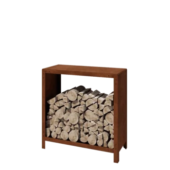 Cortenstål brændestativ - Indiana - 100 x 40 x 100 cm