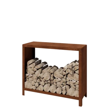 Cortenstål brændestativ - Indiana - 120 x 40 x 100 cm