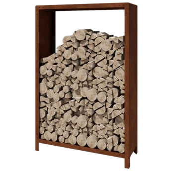 Cortenstål brændestativ - Indiana - 120 x 40 x 180 cm