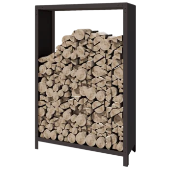 Stål brændestativ - Indiana - 120 x 40 x 180 cm - RAL7016 mat (antracitgrå)