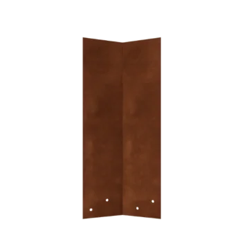 Cortenstål forbindelsesplade - 45° - Bedkantens højde 45 cm