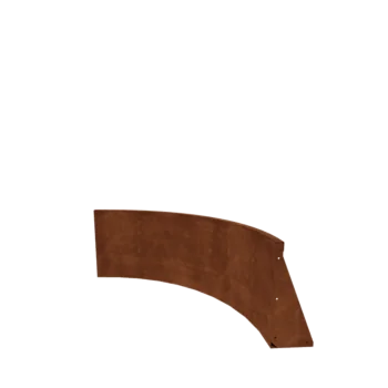 Cortenstål støttemur - Indvendig kurve - 100 x 100 x 50 cm