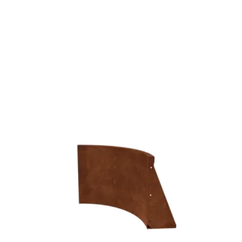 Cortenstål støttemur - Indvendig kurve - 50 x 50 x 50 cm