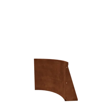 Cortenstål støttemur - Indvendig kurve - 50 x 50 x 60 cm