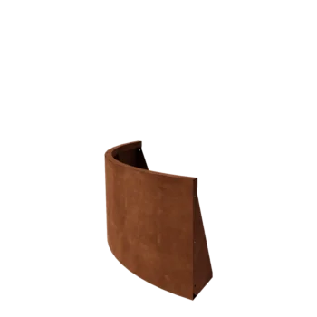 Cortenstål støttemur - Udvendig kurve - 100 x 100 x 50 cm