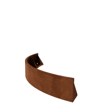 Cortenstål støttemur - Udvendig kurve - 150 x 150 x 30 cm