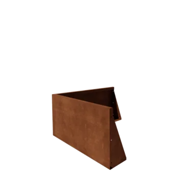 Cortenstål støttemur - Udvendigt hjørne - 100 x 100 x 50 cm