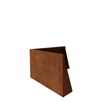Cortenstål støttemur - Udvendigt hjørne - 100 x 100 x 60 cm