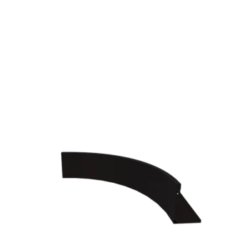 Stål støttemur - Indvendig kurve - 100 x 100 x 30 cm - RAL9005 mat (sort)