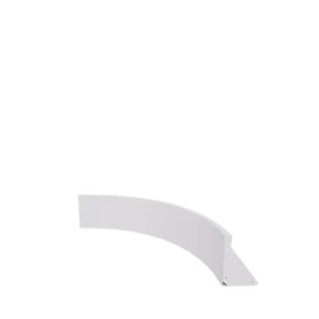 Stål støttemur - Indvendig kurve - 100 x 100 x 30 cm - RAL9010 mat (hvid)