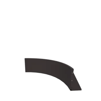 Stål støttemur - Indvendig kurve - 100 x 100 x 40 cm - RAL7016 mat (antracitgrå)