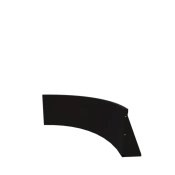 Stål støttemur - Indvendig kurve - 100 x 100 x 50 cm - RAL9005 mat (sort)