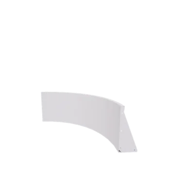 Stål støttemur - Udvendig kurve - 100 x 100 x 50 cm - RAL9010 mat (hvid)