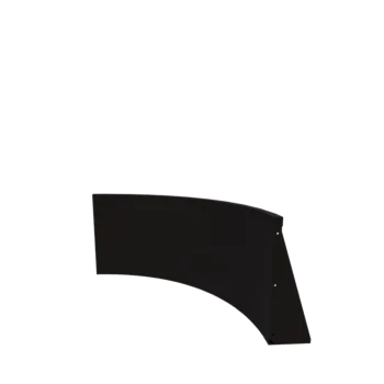 Stål støttemur - Indvendig kurve - 100 x 100 x 60 cm - RAL9005 mat (sort)