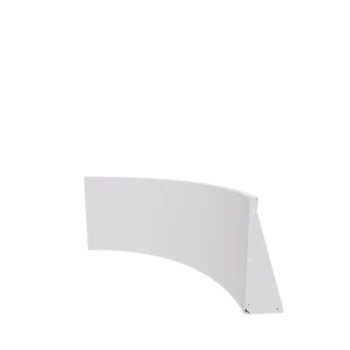 Stål støttemur - Indvendig kurve - 100 x 100 x 60 cm - RAL9010 mat (hvid)