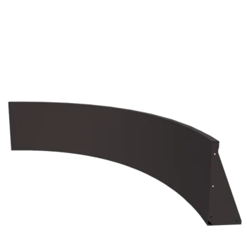 Stål støttemur - Indvendig kurve - 150 x 150 x 50 cm - RAL7016 mat (antracitgrå)