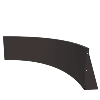 Stål støttemur - Indvendig kurve - 150 x 150 x 60 cm - RAL7016 mat (antracitgrå)