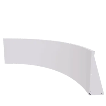 Stål støttemur - Indvendig kurve - 150 x 150 x 60 cm - RAL9010 mat (hvid)