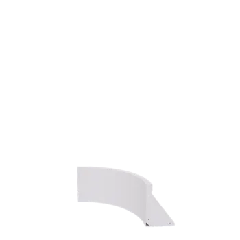 Stål støttemur - Indvendig kurve - 50 x 50 x 40 cm - RAL9010 mat (hvid)