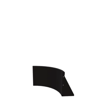 Stål støttemur - Indvendig kurve - 50 x 50 x 40 cm - RAL9005 mat (sort)