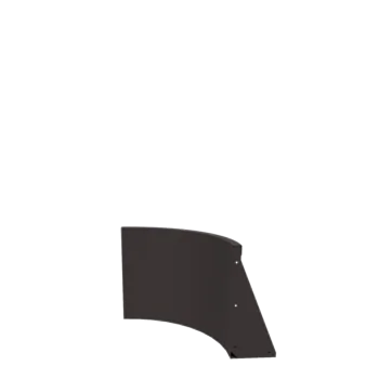 Stål støttemur - Indvendig kurve - 50 x 50 x 50 cm - RAL9005 mat (sort)