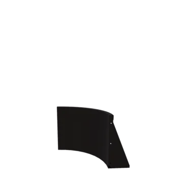 Stål støttemur - Udvendig kurve - 50 x 50 x 50 cm - RAL9005 mat (sort)