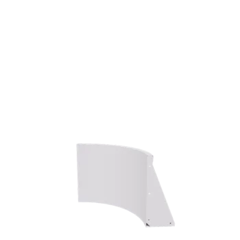 Stål støttemur - Udvendig kurve - 50 x 50 x 50 cm - RAL9010 mat (hvid)