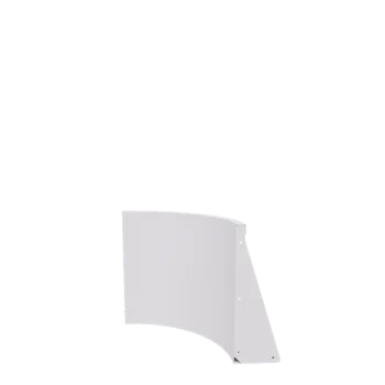 Stål støttemur - Indvendig kurve - 50 x 50 x 60 cm - RAL9010 mat (hvid)