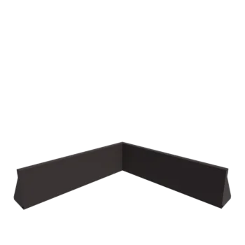 Stål støttemur - Indvendigt hjørne - 100 x 100 x 30 cm - RAL7016 mat (antracitgrå)