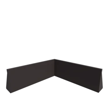 Stål støttemur - Indvendigt hjørne - 100 x 100 x 40 cm - RAL7016 mat (antracitgrå)