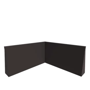 Stål støttemur - Indvendigt hjørne - 100 x 100 x 60 cm - RAL7016 mat (antracitgrå)