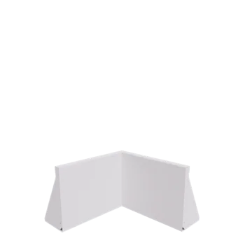 Stål støttemur - Indvendigt hjørne - 50 x 50 x 40 cm - RAL9010 mat (hvid)
